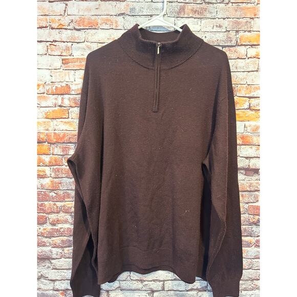 Goodthreads 100% merino wool 1/4 zip pullover sweater maroon men's XXXl - Picture 1 of 5
